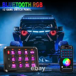 12 GANG RGB Switch Panel Wireless Bluetooth LED LIGHT BAR Circuit Control System