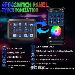 12 GANG RGB Switch Panel Wireless Bluetooth LED LIGHT BAR Circuit Control System