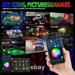 12 GANG RGB Switch Panel Wireless Bluetooth LED LIGHT BAR Circuit Control System