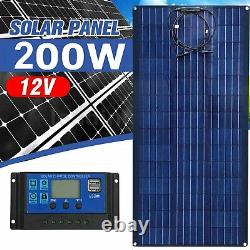 200W 12V Solar Panel Kit System Battery Charger Controller Camping RV Boat