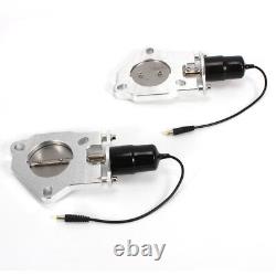 2.5''63mm StainlessSteel Dual Exhaust Valve Downpipe Cutout System Switch Remote