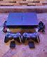 2 Wireless Controllers Sony Ps2 Game System Gaming Console Playstation-2 Black