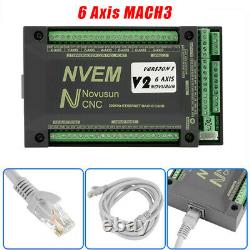 6Axis Controller Ethernet Interface Motion Control Card Board NVEM CNC For MACH3