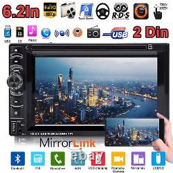 6.2Inch Mirror-GPS Nav Touch Car DVD Player Bluetooth Stereo FM Radio USB AUX In