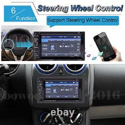 6.2in Car Stereo Radio DVD CD Player Bluetooth Mirror Link for GPS Double 2 DIN