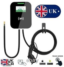 7Kw 32A iON EV Charger Wallbox, Type 2, Level 2, Tethered 5M, Card & Wi-Fi APP