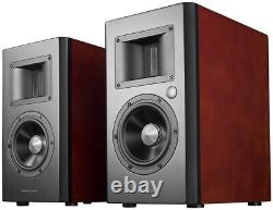 £800 RRP Edifier AirPulse A200 Active Audiophile Bookshelf Speakers, Cherry Wood