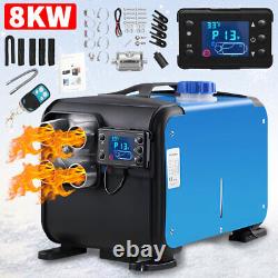 8KW 12V All-in-One Diesel Heater Air Night Heater LCD Remote Truck Motorhome Car