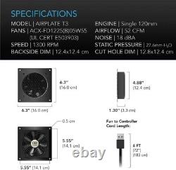 AC Infinity AIRPLATE T3, Quiet Cooling Fan System with Thermostat Control