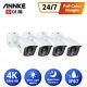 Annke 4pcs 8mp 4k Video Colour Night Vision Cctv Camera For Security System Kit