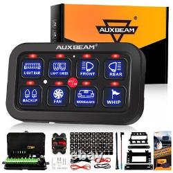 AUXBEAM 12/24V 8 Gang Switch Panel LED Circuit Control System For Car Truck Boat