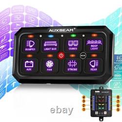 AUXBEAM 8 Gang RGB Switch Panel Off-road LED Control System For Truck Boat ATV