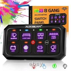 AUXBEAM 8 Gang RGB Switch Panel Off-road LED Control System For Truck Boat ATV