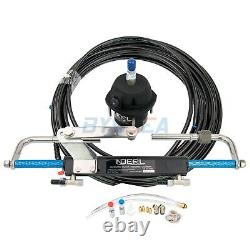 Boat Hydraulic Outboard Steering Marine Steering System Kit Cylinder Helm 90HP