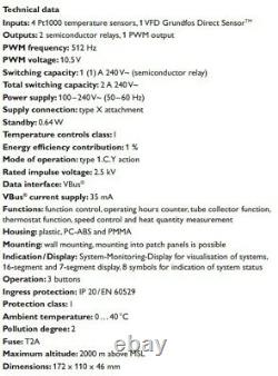 Deltasol CS/4 Solar Thermal Controller (Domestic Systems)