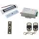 Door Access Control System Electric Magnetic Lock 2 Wireless Remote Controls Kit