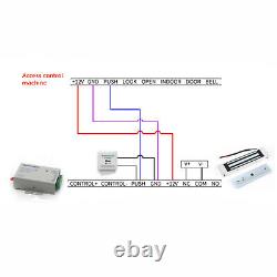 Door Access Control System Electric Magnetic Lock 2 Wireless Remote Controls Kit