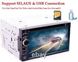 Double DIN 6.2 Car Stereo DVD Player Nav Mirror Link For GPS FM AM Radio + Cam