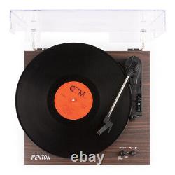 Fenton RP165D Record Player and Stereo Amplifier Speaker System with Bluetooth
