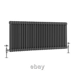 Flat Panel Oval Column Radiator Heated Towel Rail Traditional Anthracite Rads