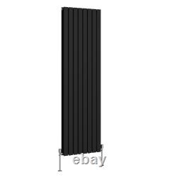 Flat Panel Oval Column Radiator Traditional Horizontal Vertical Rad Black Valves