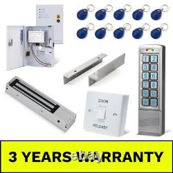 Full Door Access Control Kit Security System Set Electric Maglock Magnetic Entry