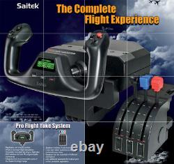 Logitech Saitek PRO Flight Simulator Yoke System Plane Simulation Lever Controls