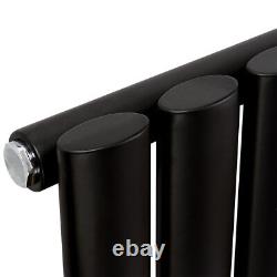 Luxury Black Designer Horizontal Vertical Oval Column Panel Bathroom Radiator