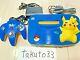 Nintendo 64 N64 Pokemon Pikachu Console Blue System With Controllers Rare Bundle