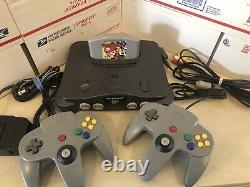 Nintendo 64, N64 System / Console Bundle + Cables + 2 Controllers+ Mario Party