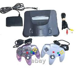 Nintendo 64 N64 System Console With 2 OEM Controllers Authentic & Clean