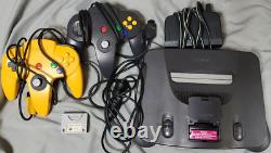 Nintendo 64 System Charcoal Gray with2 controllers, extension cord, jumper pak