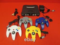 Nintendo 64 System Video Game Console With 4 Controllers Very Good 9410