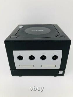 Nintendo GameCube Game Console Black System Bundle CLEANED 2 NEW Controllers