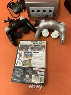 Nintendo GameCube Platinum Silver System Console Controller & Complete MLB Game