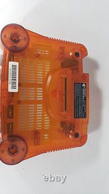 Nintendo N64 Funtastic Orange System with 2 Controllers Mem Card Bundle Great Cond