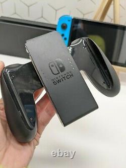 Nintendo Switch Console 32GB with Neon Blue Red JoyCon Controllers Dock Charger
