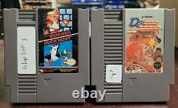 Original Nintendo NES System Lot Bundle Console, Controllers, Zapper, 4 Games