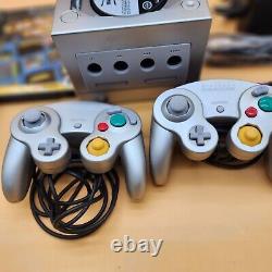 Platinum Nintendo GameCube System Console bundle with 4 games 2 controller mic