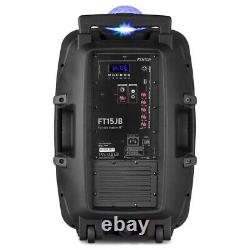 Portable Music System DJ Speaker 15 800w Bluetooth Mounted Light & Microphone