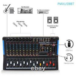 Pyle PMXU128BT Bluetooth 12 Ch. Studio DJ Controller Audio Mixer Console System
