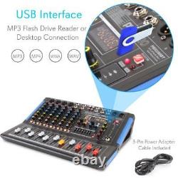 Pyle PMXU88BT Bluetooth 8 Ch. Studio DJ Controller Audio Mixer Console System