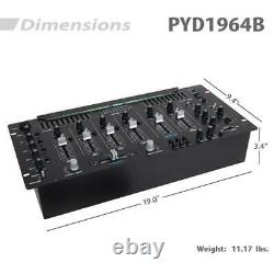 Pyle PYD1964B. 5 6 Channel Bluetooth DJ Controller Stereo Mixer Sound System