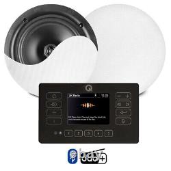 Q Acoustics E120 Black Bluetooth Ceiling Speaker System with DAB+ Radio 2 xNCSS8