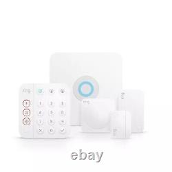 Ring 5 Piece Wireless Home Security Alarm Kit 2nd Gen Smart Cctv System White