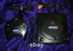 Sega Dreamcast Console Black System Sports Edition & Controller TESTED