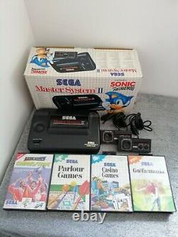 Sega Master System 2 Console Boxed 2 Controllers Sonic + 4 Game Bundle