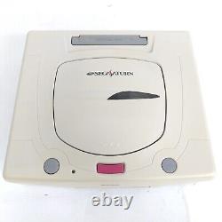 Sega Saturn white Console Japanese system bundle with controller & 6 games 54