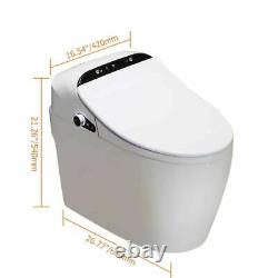 Smart Home White Toilet Automatic Flush System Toilet Bidet Seat Remote Control
