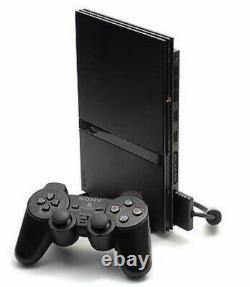 Sony PS2 Slim BLACK PlayStation 2 Console System Bundle Controller Cords Memory